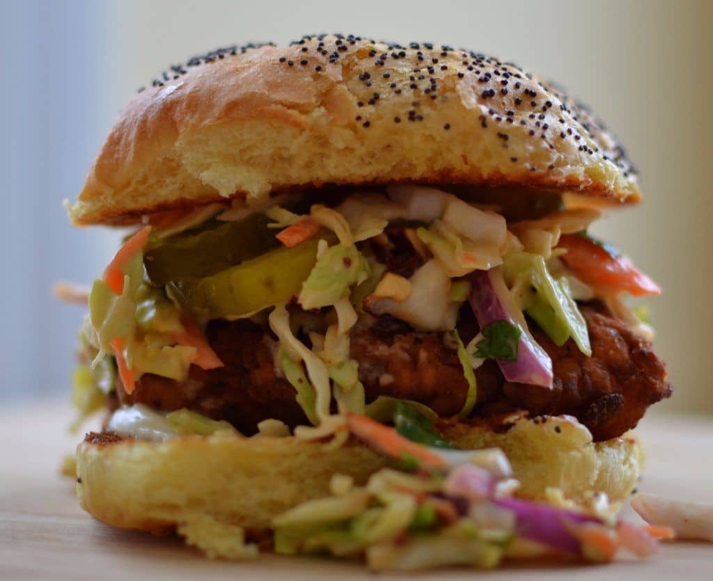 Buttermilk Fried Chicken Sandwich With Spicy Chipotle Cilantro Slaw Small Town Woman 5538