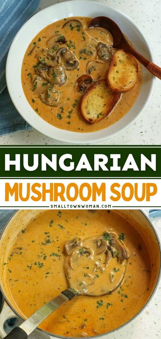 Hungarian Mushroom Soup Small Town Woman