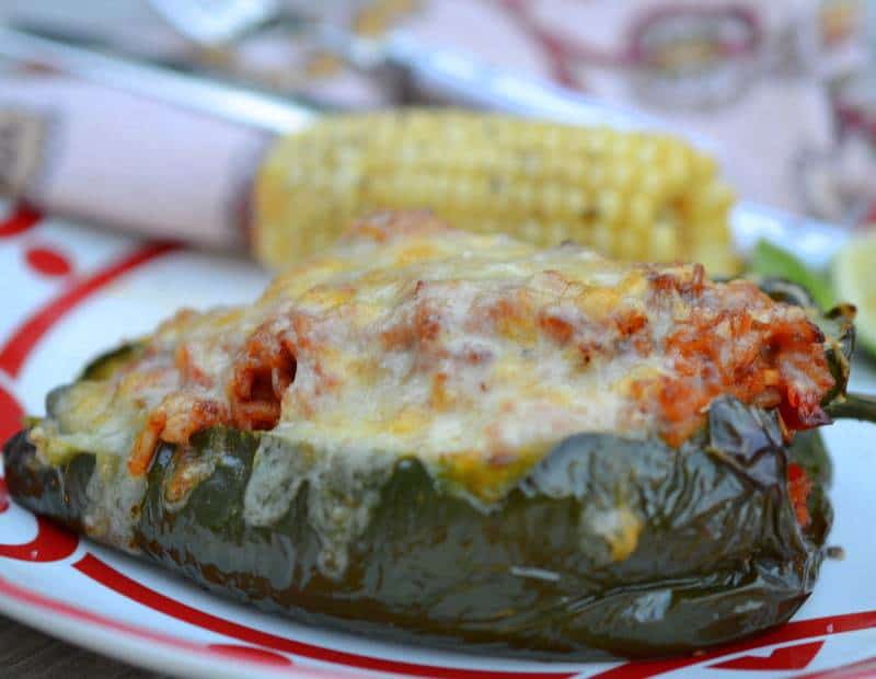 Chorizo Stuffed Poblano Peppers Small Town Woman 3954