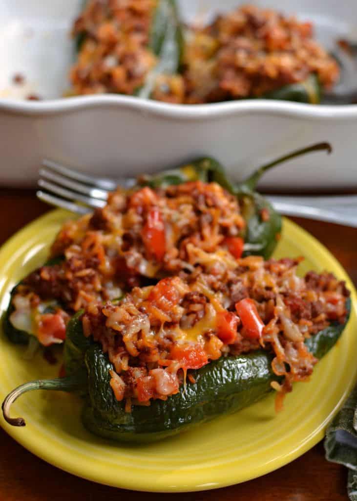 Stuffed Poblano Peppers (Chorizo and Cheese Stuffed Mild