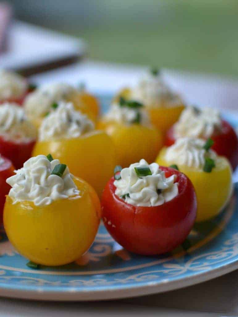 Herb Cream Cheese Stuffed Tomatoes | Small Town Woman