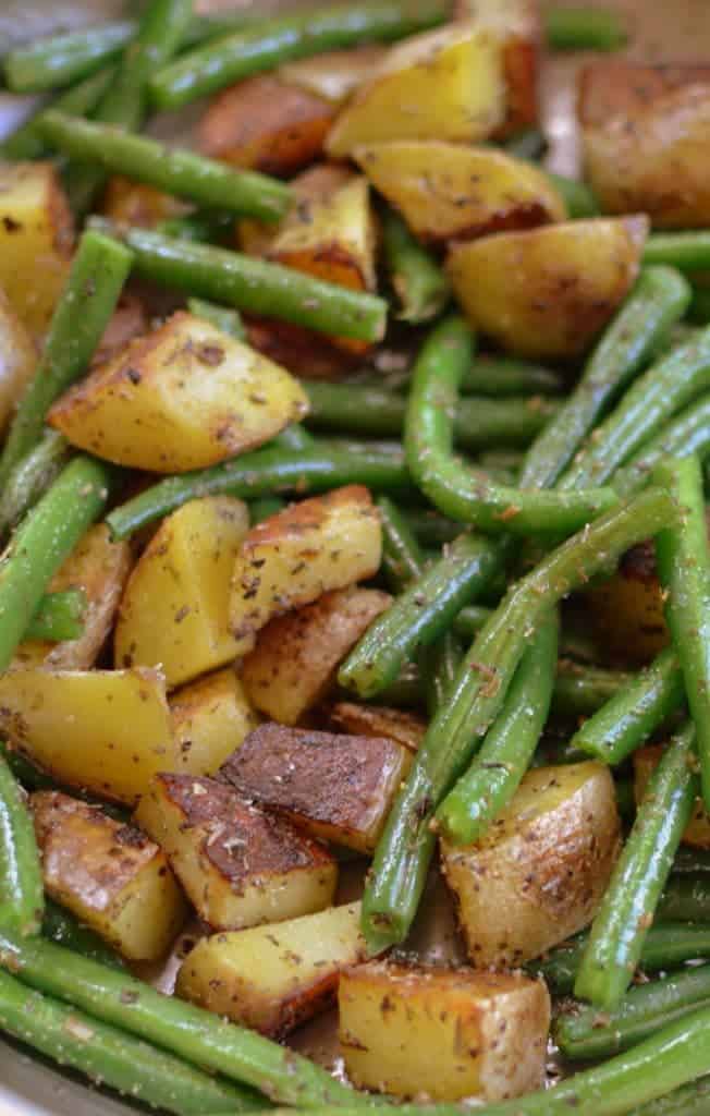 Pan Fried Potatoes and Green Beans | Small Town Woman