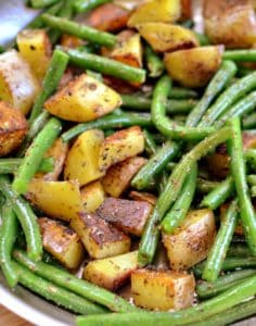 Pan Fried Potatoes and Green Beans - Small Town Woman