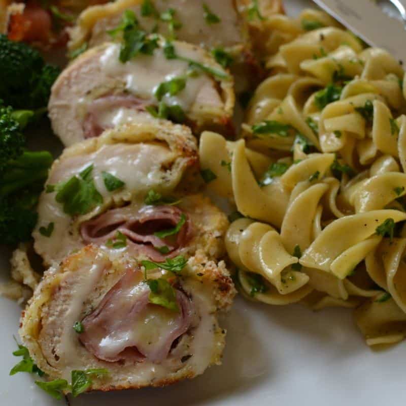 Chicken Cordon Bleu Pasta Casserole | Small Town Woman