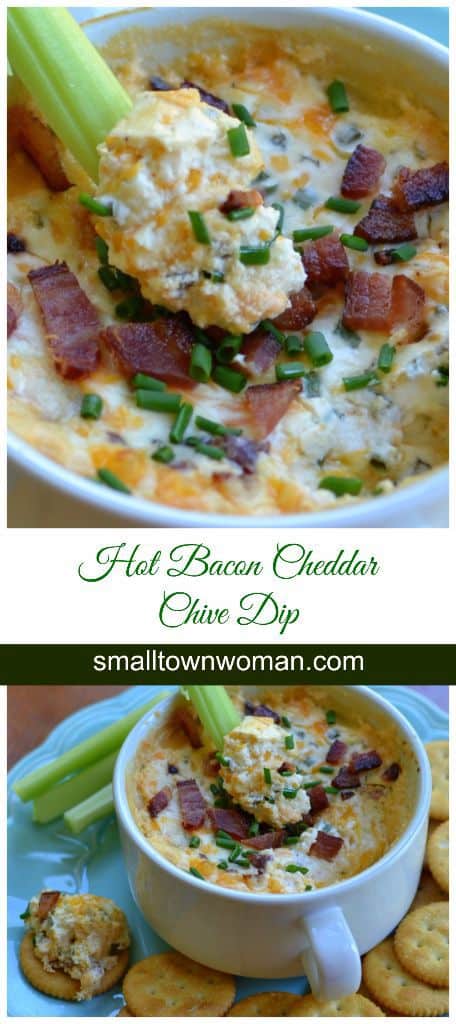 Hot Bacon Cheddar Chive Dip | Small Town Woman