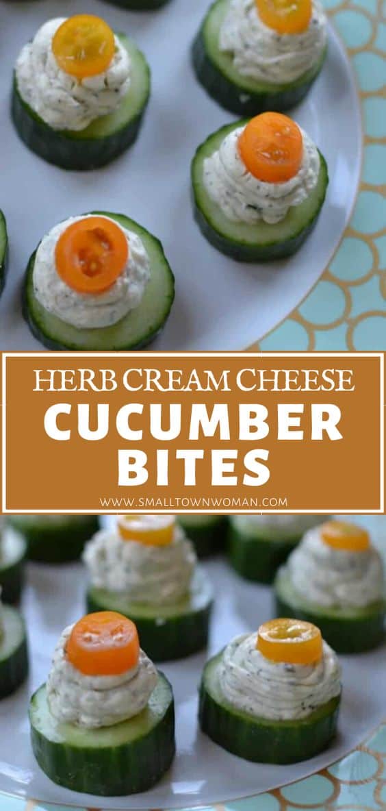 Herb Cream Cheese Cucumber Bites | Small Town Woman