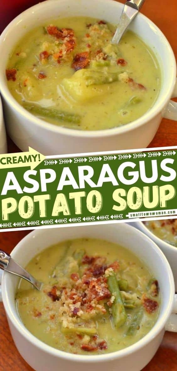 Creamy Asparagus Potato Soup | Small Town Woman