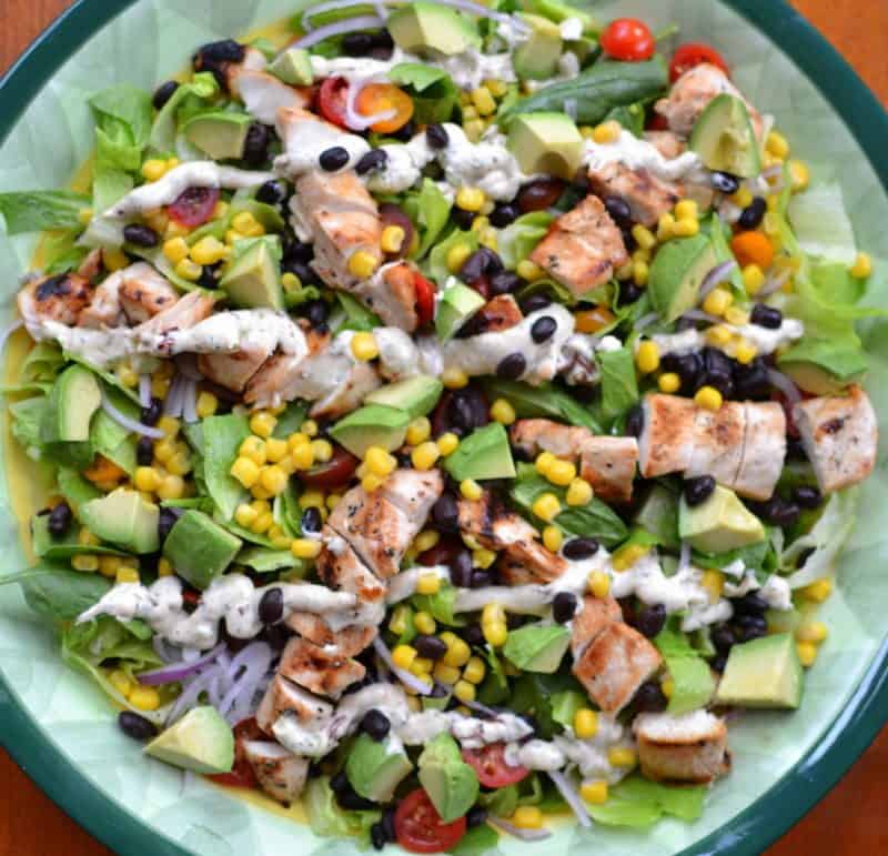 Grilled Chicken Southwest Chopped Salad | Small Town Woman