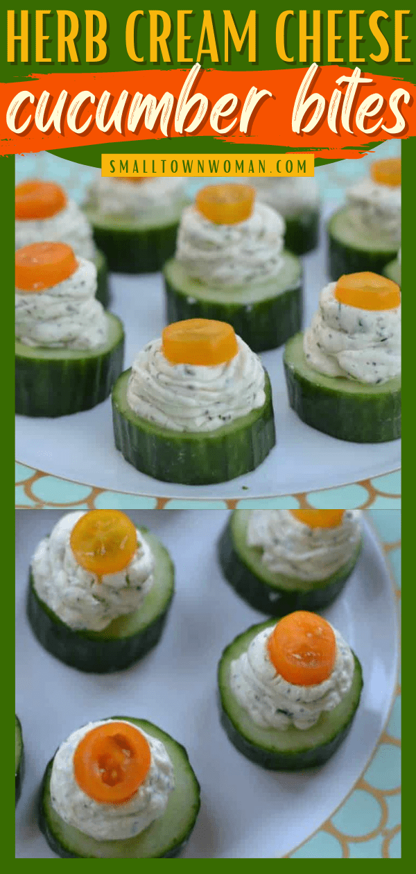 Herb Cream Cheese Cucumber Bites - Small Town Woman