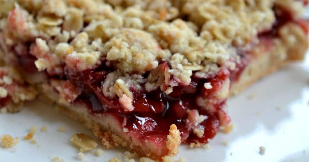 wicked good kitchen cherry pie crumble bars