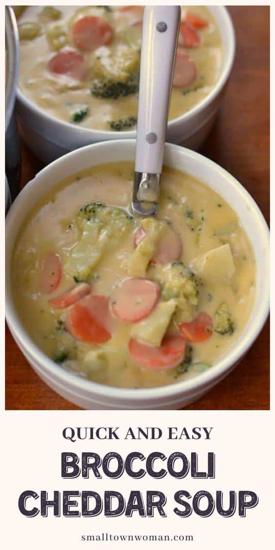 Quick and Easy Broccoli Cheddar Soup | Small Town Woman