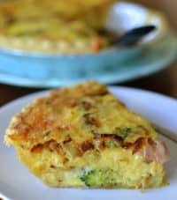 Ham and Broccoli Quiche with Caramelized Onions | Small Town Woman