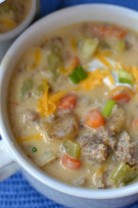 Sausage Potato Cheddar Soup | Small Town Woman