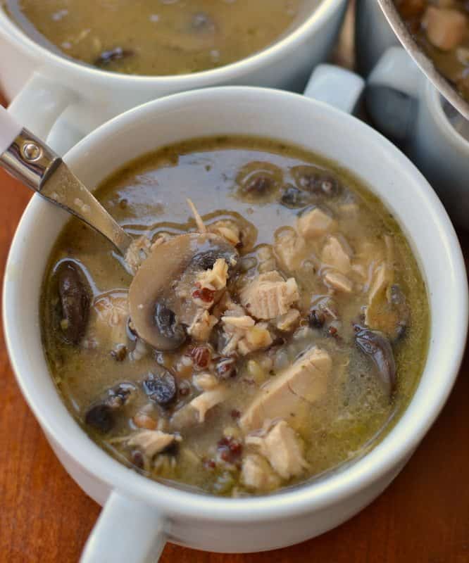 Chicken and Wild Rice Soup (with Mushrooms) - Savory With Soul