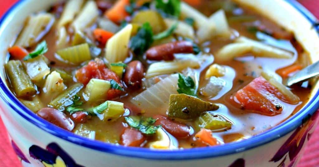 Good For You Minestrone Soup - Small Town Woman