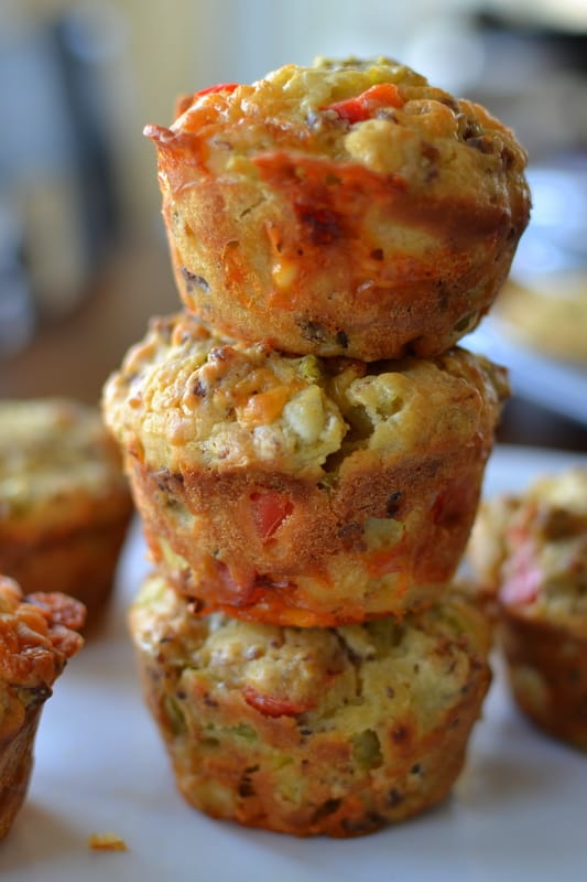 On the Go Sausage Cheddar Breakfast Muffins | Small Town Woman