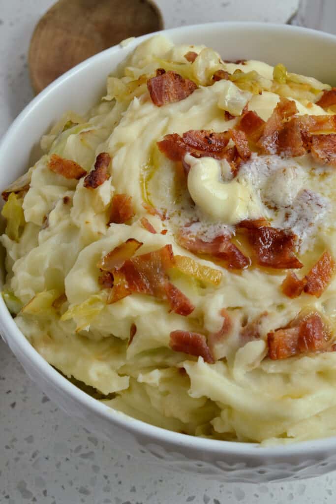 Traditional Irish Colcannon Mashed Potatoes And Cabbage