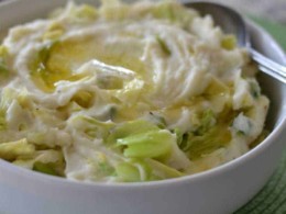 Traditional Irish Colcannon Mashed Potatoes And Cabbage