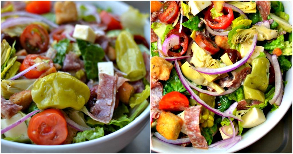 Italian Chopped Salad With Fresh Italian Dressing Small Town Woman