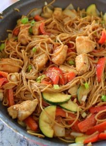 Asian Noodles with Chicken - Small Town Woman