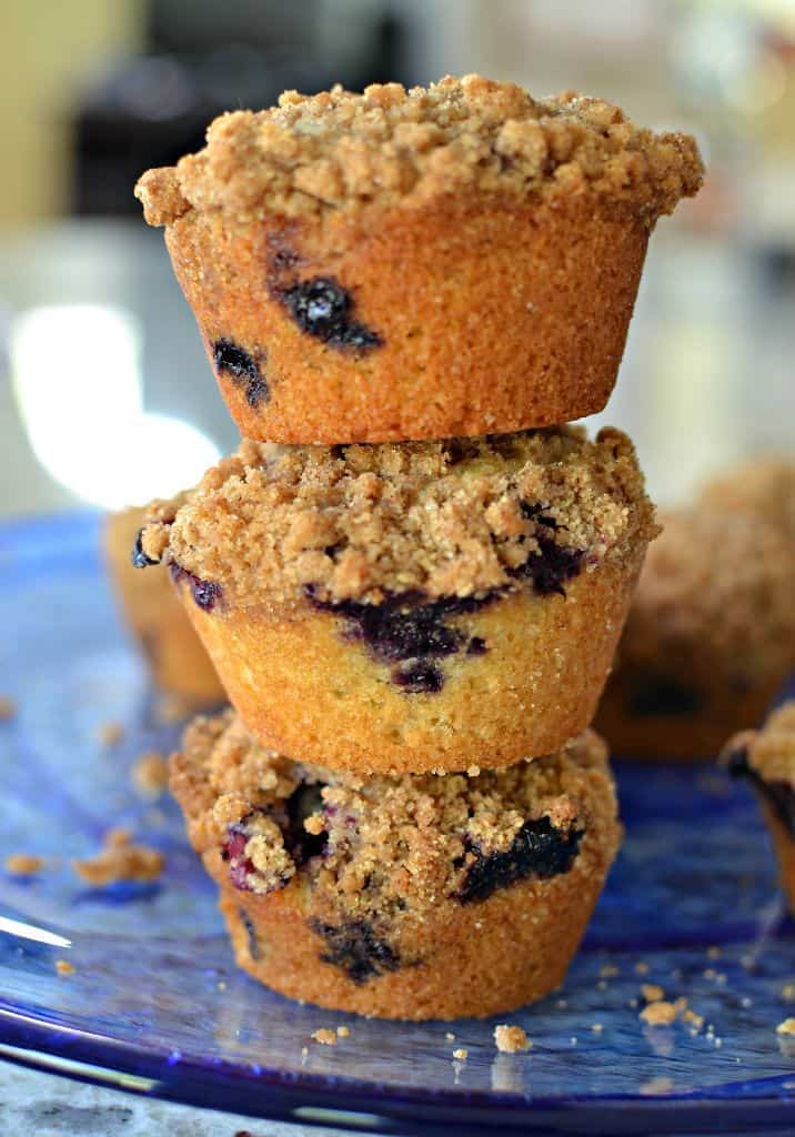 Blueberry Muffins with Crumb Topping | Small Town Woman