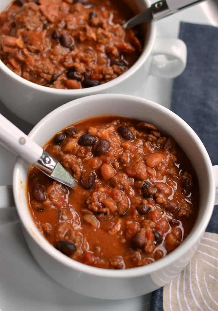 Easy Crock Pot Cowboy Beans - Small Town Woman