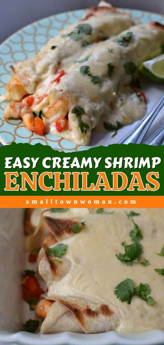 Easy Creamy Shrimp Enchiladas Small Town Woman 4930