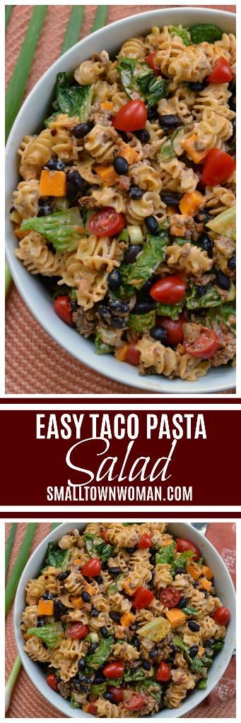 Easy Taco Pasta Salad | Small Town Woman