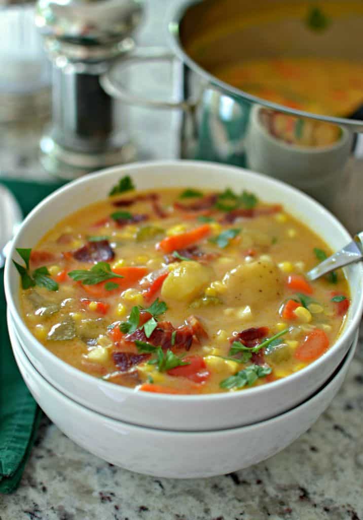 Corn Chowder with Bacon and Potatoes - Small Town Woman
