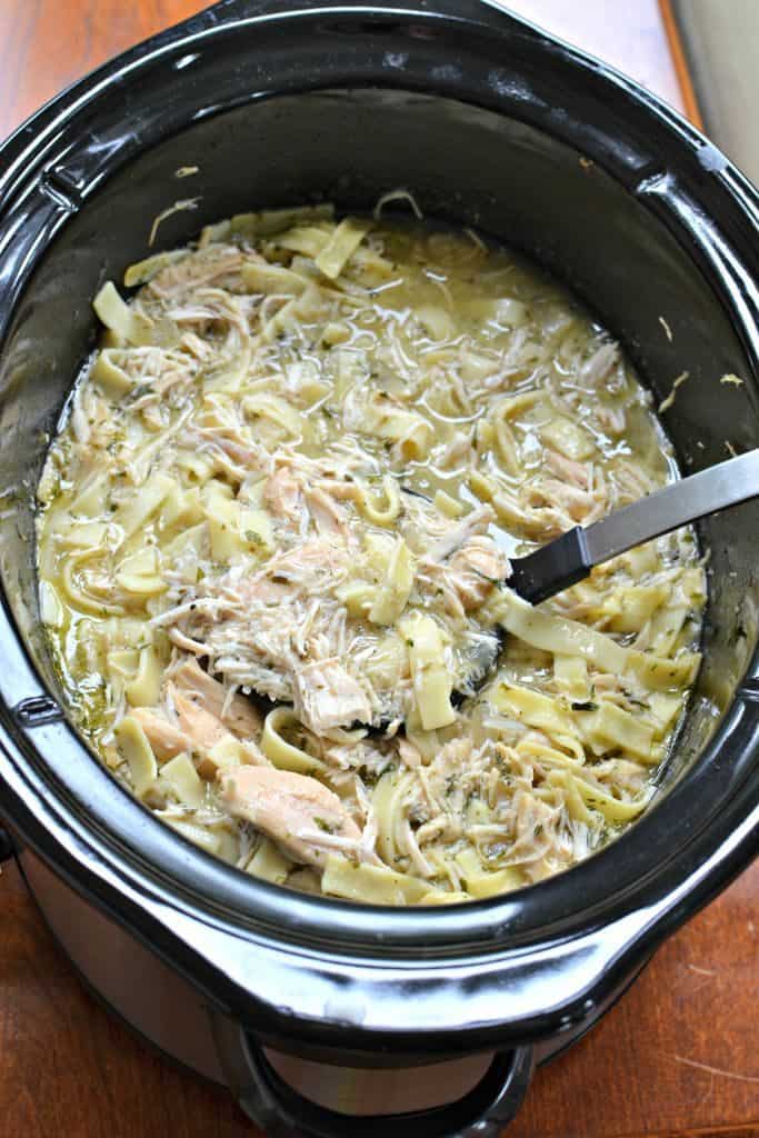 Crockpot Chicken and Noodles | Small Town Woman