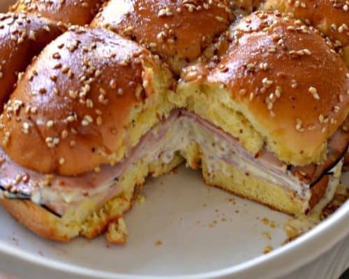 Ham And Swiss Sliders For Game Day Parties Small Town Woman