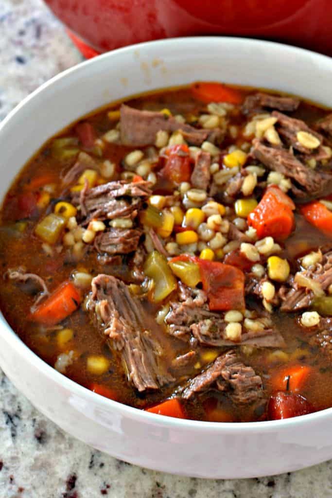 Beef Barley Soup | Small Town Woman