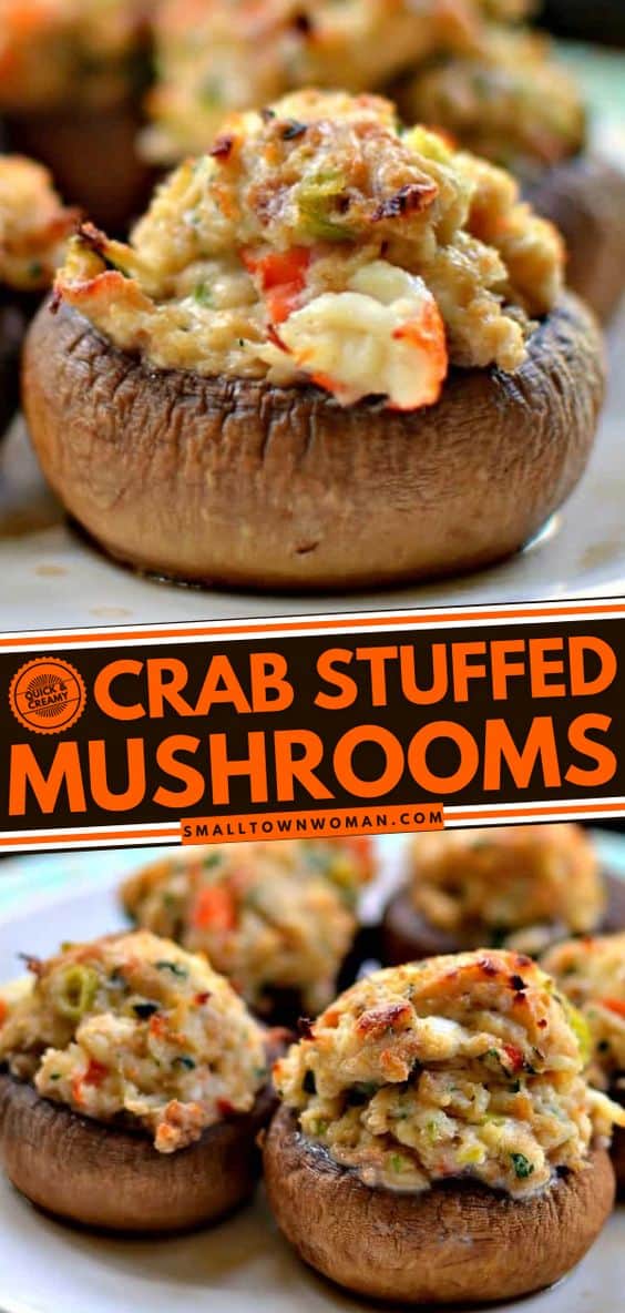 Crab Stuffed Mushrooms (A Creamy Seafood Lovers Delight)