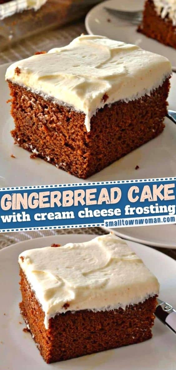 Gingerbread Cake with Cream Cheese Frosting | Small Town Woman