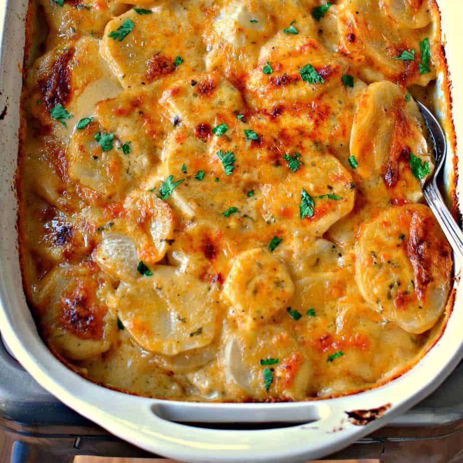 Recipe for Scalloped Potatoes with Cheese – Like Mother, Like Daughter