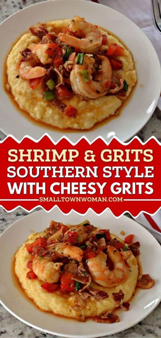 Shrimp and Grits Recipe | Small Town Woman