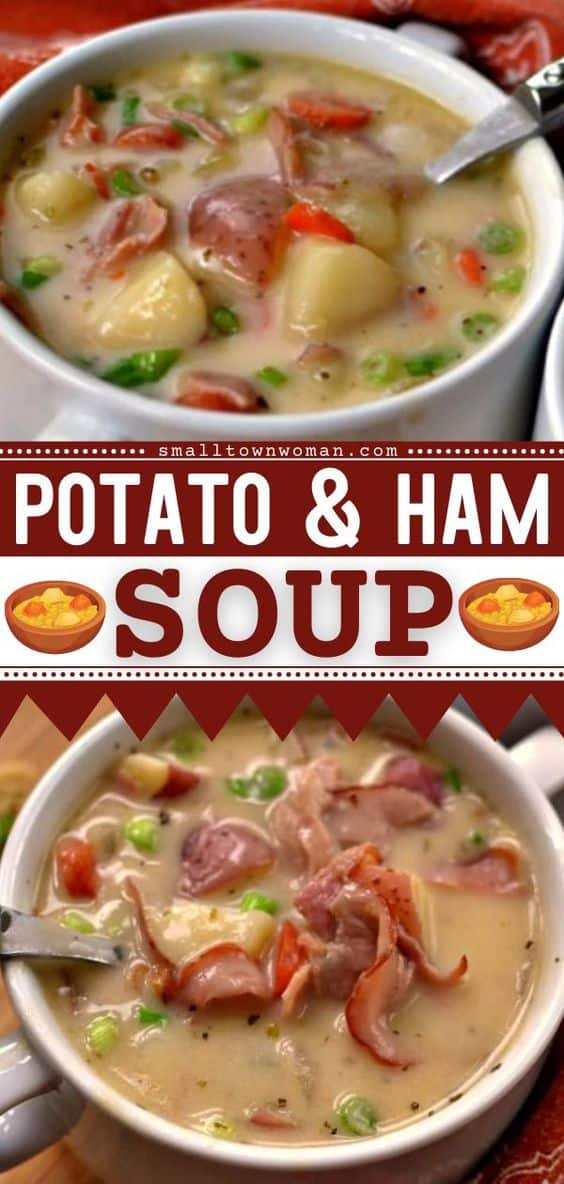 Creamy Potato Ham Soup (full of hearty wholesome goodness)