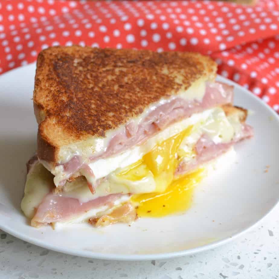  This super easy and quick fried egg, cheese and ham sandwich comes together in less than seven minutes. 