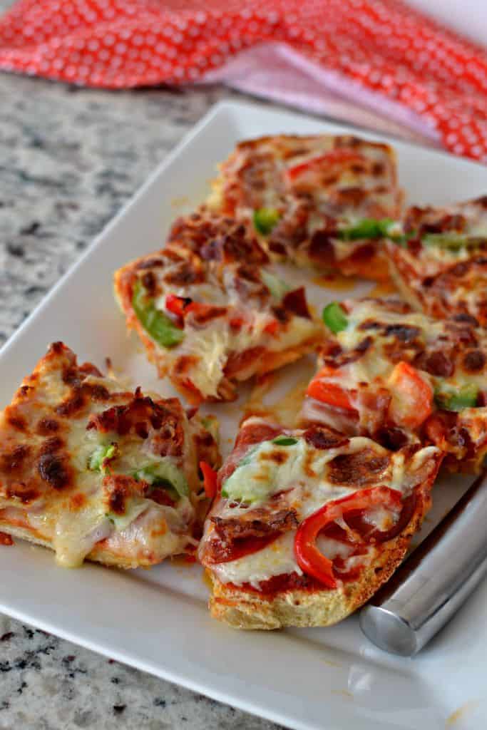 French Bread Pizza - A Super Easy Quick Family Friendly Meal