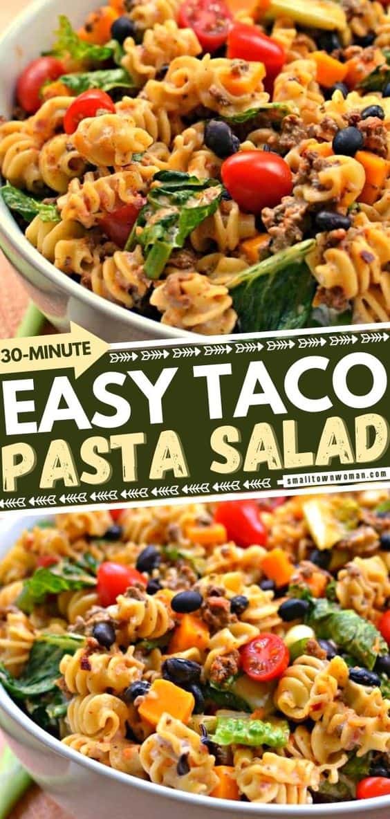 Creamy Ranch Taco Pasta Salad | Small Town Woman