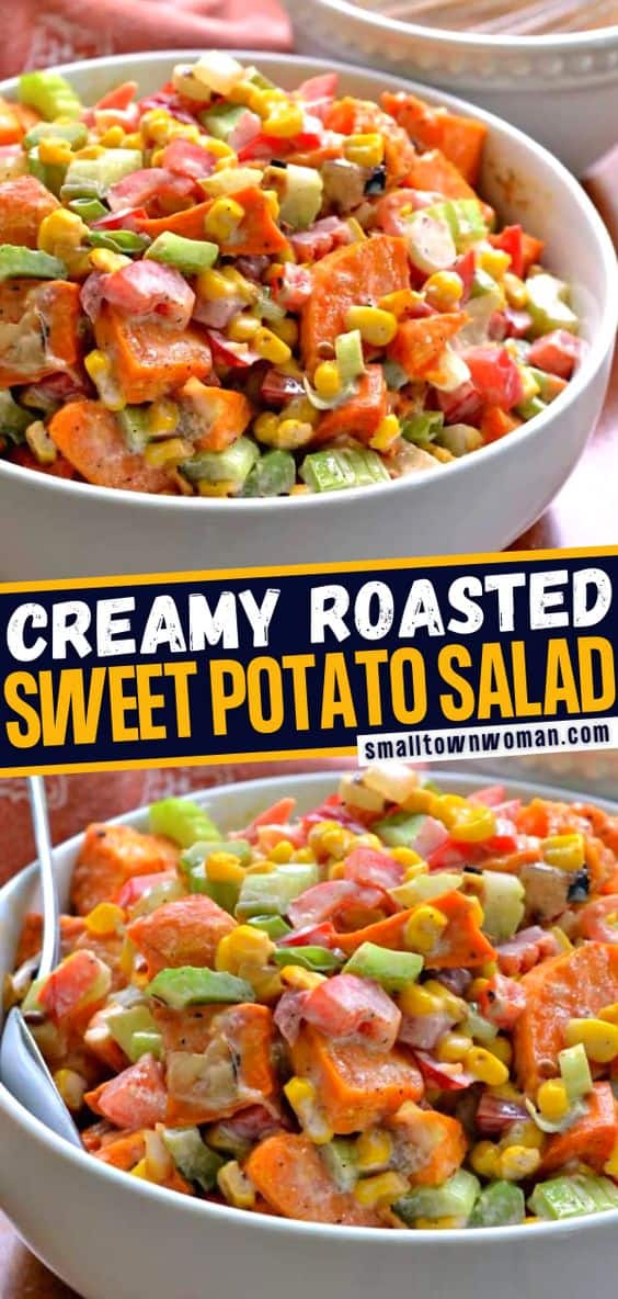 Sweet Potato Salad with Creamy Salsa Dressing | Small Town Woman