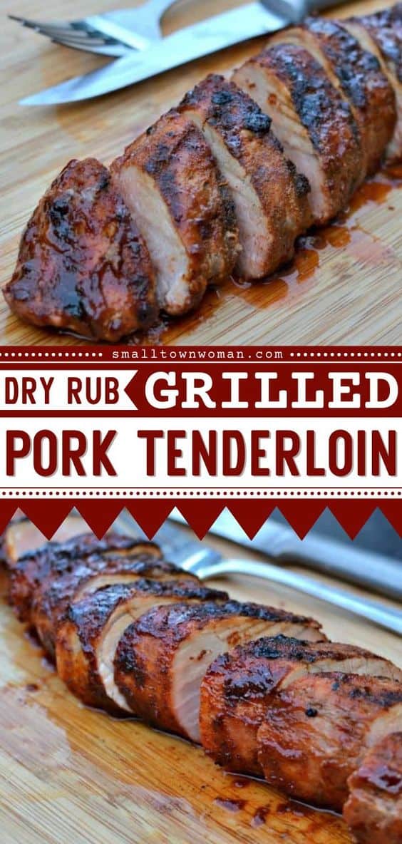 Dry Rub Grilled Pork Tenderloin | Small Town Woman