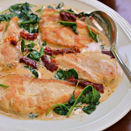 One Skillet Creamy Tuscan Chicken - Small Town Woman