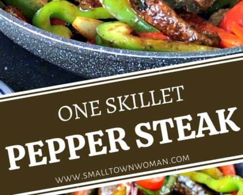 One Skillet Pepper Steak Small Town Woman