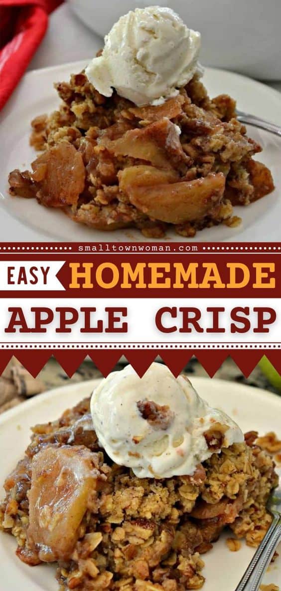 Easy Apple Crisp Recipe - Small Town Woman