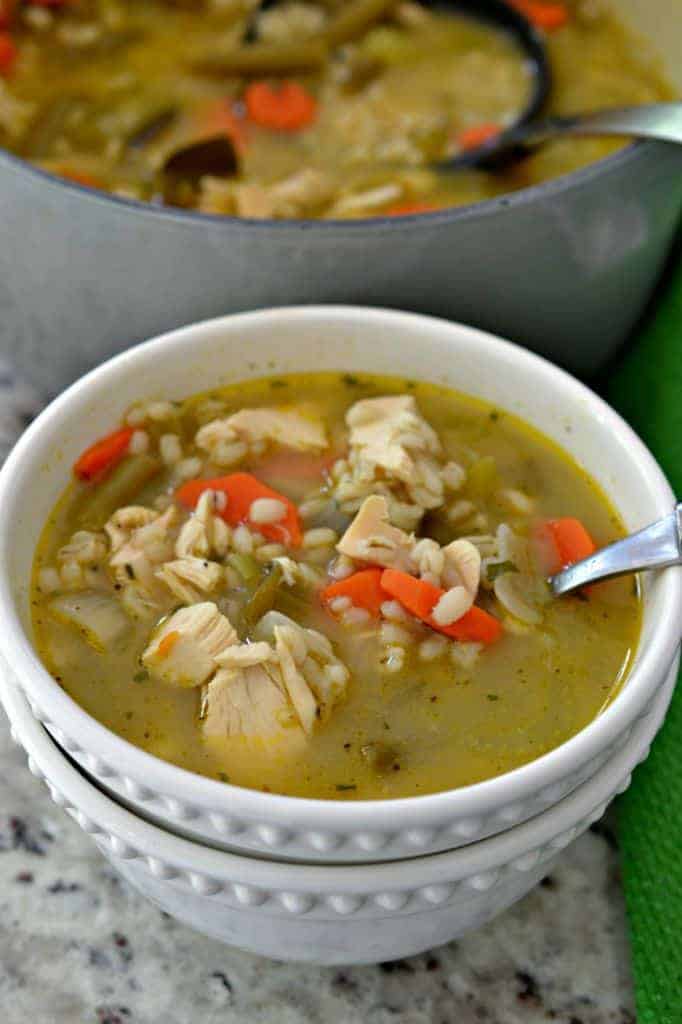 Vegetable Chicken Barley Soup - Words of Deliciousness