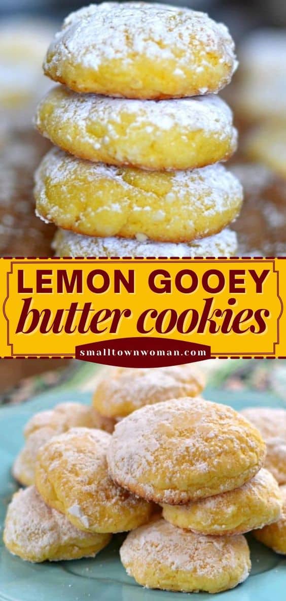 Lemon Gooey Butter Cookies | Small Town Woman