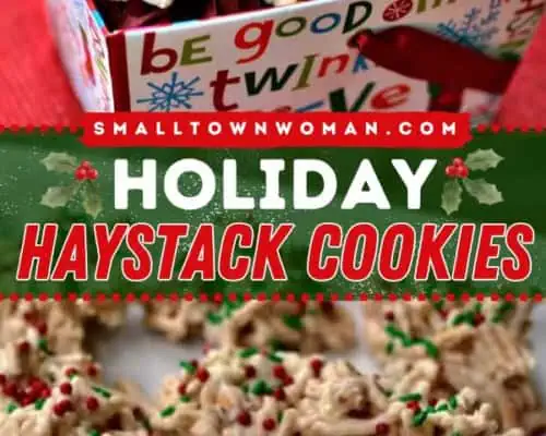 White Chocolate Peanut Holiday Haystacks