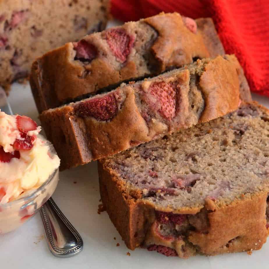 Strawberry Bread With Whipped Strawberry Butter Small Town Woman