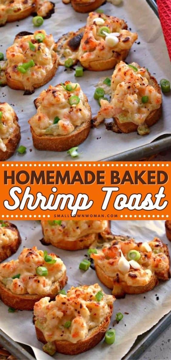 Baked Shrimp Toast | Small Town Woman